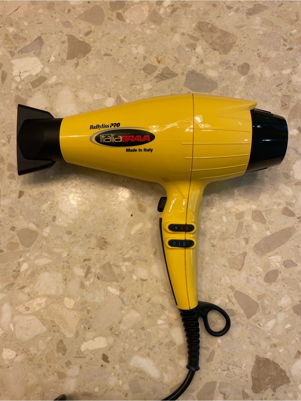 BaByliss PRO Italia Brava Yellow Professional Hair Dryer